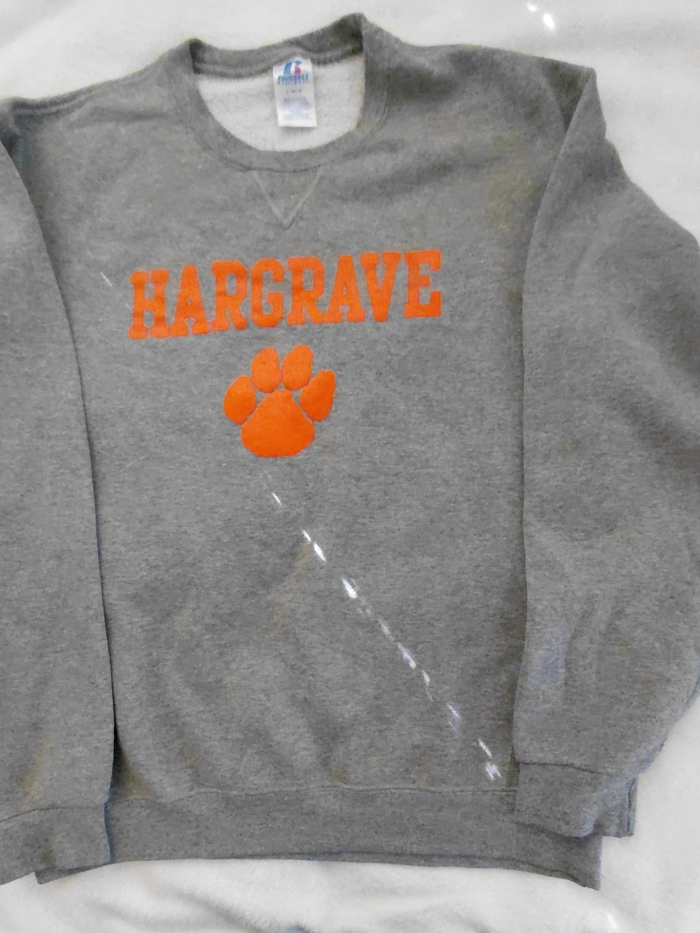 Russell Athletics Hargrave Men's Gray Crewneck Sweatshirt with Tiger Paw Logo